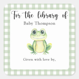 Frog Baby Shower蔵書票- for the library of スクエアシール