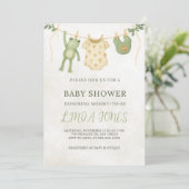 Frog Baby Shower Invitation 招待状 (スタンド正面)