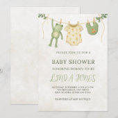 Frog Baby Shower Invitation 招待状 (正面/裏面)