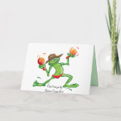 Frog band birthday cardまたはinvitation 招待状 (裏面)
