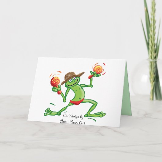 Frog band birthday cardまたはinvitation 招待状 (裏面)