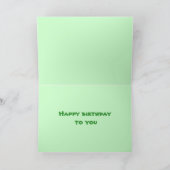 Frog band birthday cardまたはinvitation 招待状 (内部)