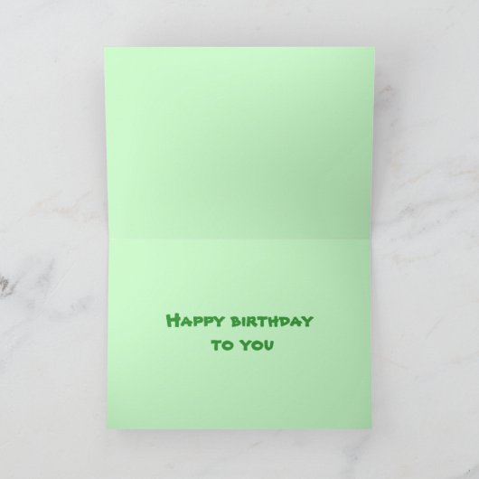 Frog band birthday cardまたはinvitation 招待状 (内部)