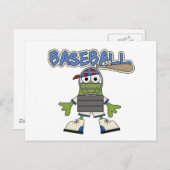 Frog Baseball – キャッチャーTシャツとギフト ポストカード (正面/裏面)