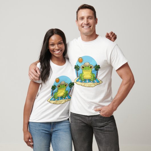 Frog Beach Palm trees Summer Tシャツ (ユニセックス)