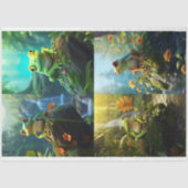 Frog Collage 2デコペ紙 薄葉紙 (正面)