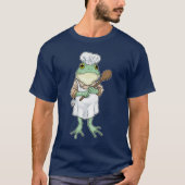Frog Cook Cooking spoon Cooking Tシャツ (正面)