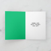 Frog Costume Protester Custom Message カード (内部)