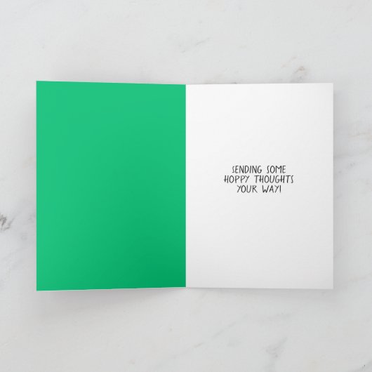 Frog Costume Protester Custom Message カード (内部)