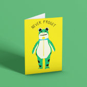 Frog Costume Protester Custom Message カード