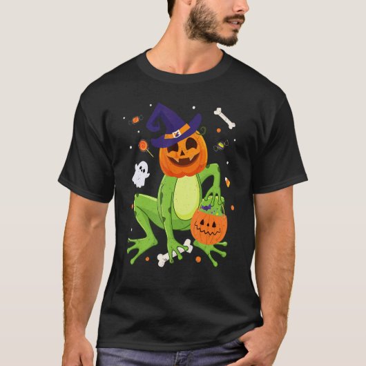 Frog Costume Toad Kids Cute Frog Halloween Tシャツ (正面)