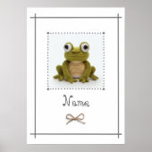 Frog Crochet Baby Nursery Wall Art Custom  ポスター (正面)