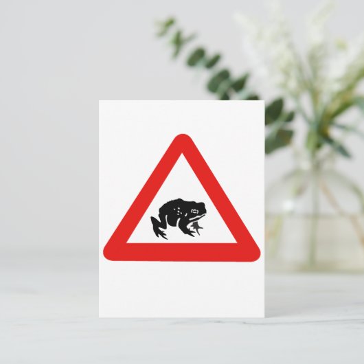 Frog Crossing, Traffic Sign, UK ポストカード (スタンド正面)