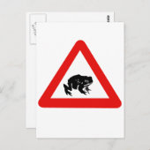 Frog Crossing, Traffic Sign, UK ポストカード (正面/裏面)