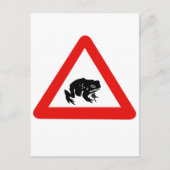 Frog Crossing, Traffic Sign, UK ポストカード (正面)