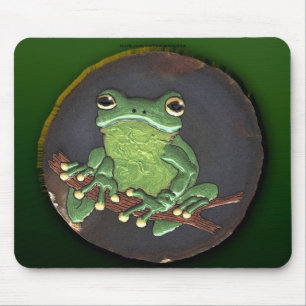 FROG DREAMSかわいいカエル絵画のマウスパッド マウスパッド