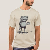 Frog Drinking Coffee Meme Mystical Toad Frog Lover Tシャツ (正面)