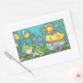 FROG & DUCK EASTER EGG STICKERSシート長方形 長方形シール (封筒)