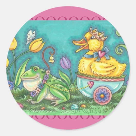 FROG & DUCK PRINCEイースタースティッカーシートラウンド ラウンドシール (正面)
