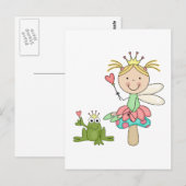Frog Fairy – ブロンドTシャツ&ギフト ポストカード (正面/裏面)
