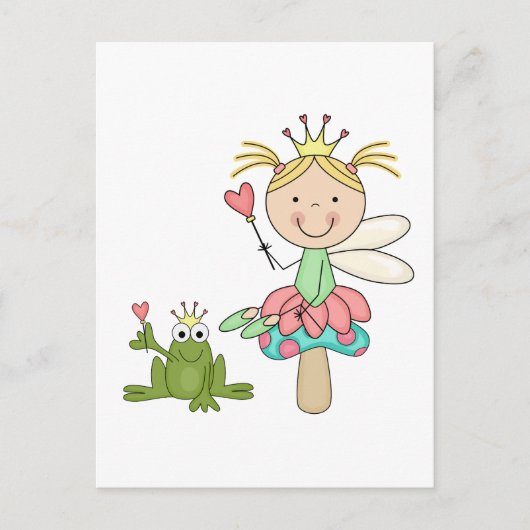 Frog Fairy – ブロンドTシャツ&ギフト ポストカード (正面)
