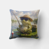 Frog Fishing From a Lily Pad クッション (裏面)