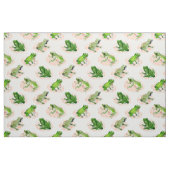 FROG FLOATかわいい水色のカエル ファブリック (ファットクウォーター)