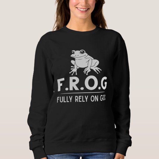 Frog Fully Rely On God  Toad Catcher スウェットシャツ (正面)