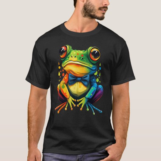 Frog Gay Pride LGBT Rainbow Flag on Frog LGBTQ 1 Tシャツ (正面)