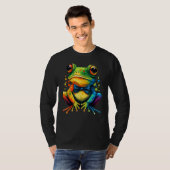 Frog Gay Pride LGBT Rainbow Flag on Frog LGBTQ 1 Tシャツ (正面フル)