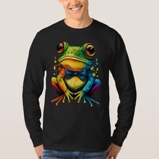 Frog Gay Pride LGBT Rainbow Flag on Frog LGBTQ 1 Tシャツ (正面)