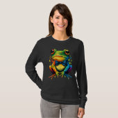Frog Gay Pride LGBT Rainbow Flag on Frog LGBTQ 1 Tシャツ (正面フル)