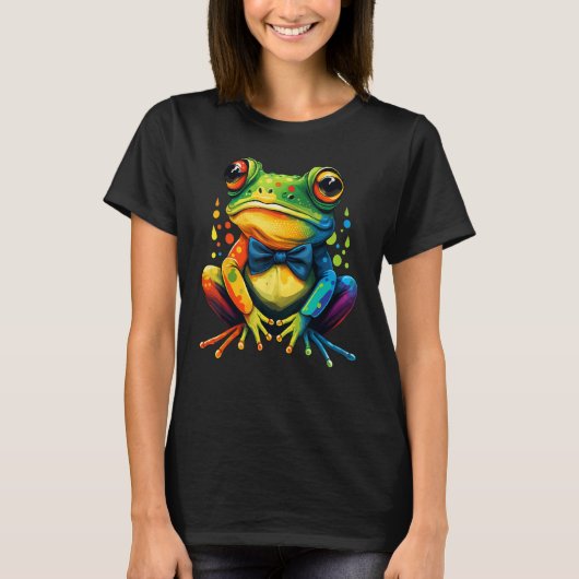 Frog Gay Pride LGBT Rainbow Flag on Frog LGBTQ 1 Tシャツ (正面)