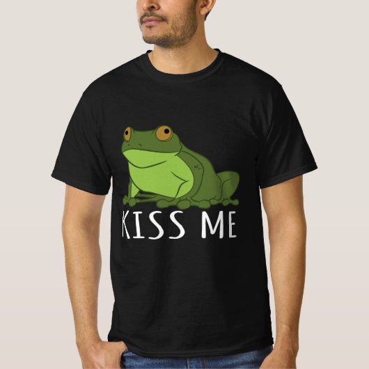 Frog Gift -キスMe – バグキャッチャーデザイン Tシャツ (正面)