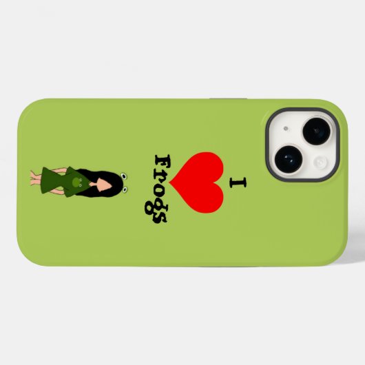 Frog Girl iPhoneケース Case-Mate iPhoneケース (裏面 (横))
