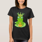 Frog Golden Toad King Fairy Tale Crown Ball Prince Tシャツ (正面)
