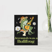 Frog Guitar-jeremiah Was Bullfrog Funny Saying  カード (正面)