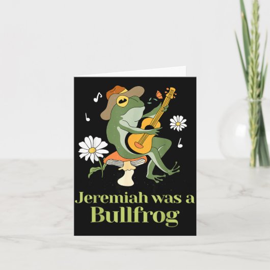 Frog Guitar-jeremiah Was Bullfrog Funny Saying  カード (正面)