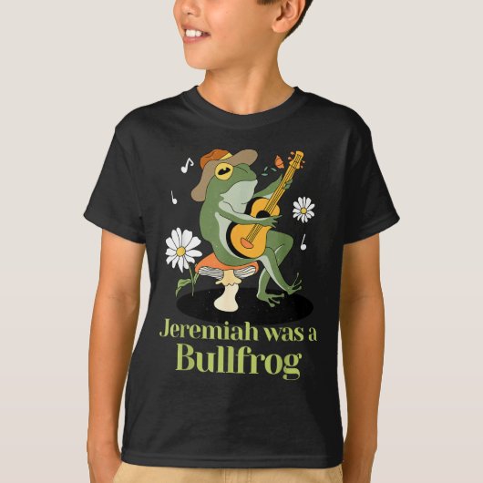 Frog Guitar-jeremiah Was Bullfrog Funny Saying  Tシャツ (正面)