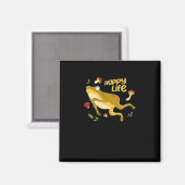 Frog Happy Essential Minimal Design マグネット (正面/裏面)