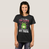 Frog Heart Valentine's Day Animal For Womens Kids Tシャツ (正面フル)