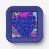 Frog Holding Heart Paper Plates ペーパープレート (正面)