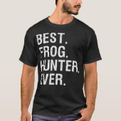 Frog Hunter Funny   Bullfrog Gigging Hunting Tシャツ (正面)