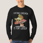 Frog Hunting Eating Chicken Frog Catching Tシャツ (正面)