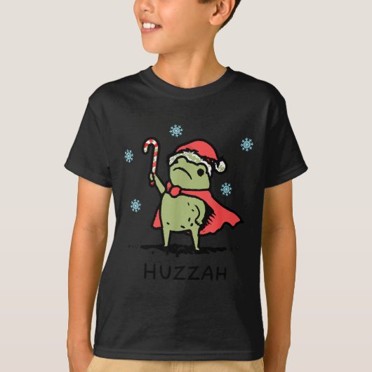 Frog Huzzah Frog Knight Funny Sword Meme Quote Chr Tシャツ (正面)