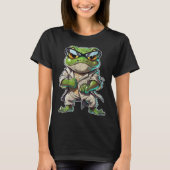 frog in a karate suit frog tシャツ (正面)