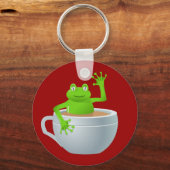 Frog in a Tea Cup Keychain キーホルダー (正面)