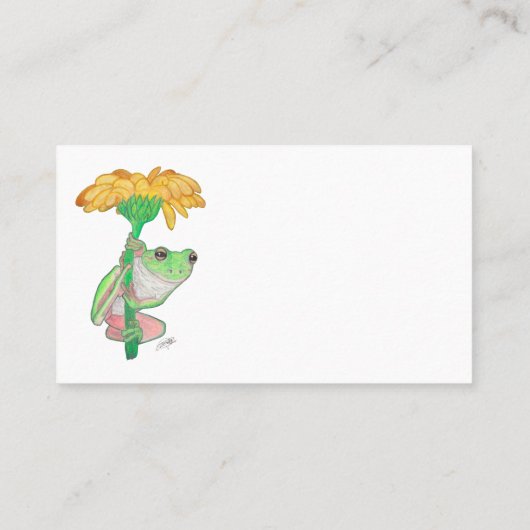FROG IN FLOWER UNDER THE RAIN 名刺 (裏面)