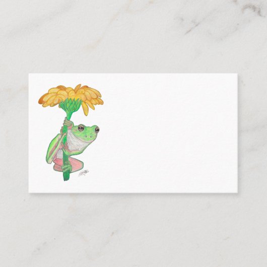 FROG IN FLOWER UNDER THE RAIN 名刺 (正面)