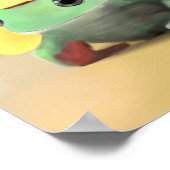 Frog in hat poster ポスター (角)